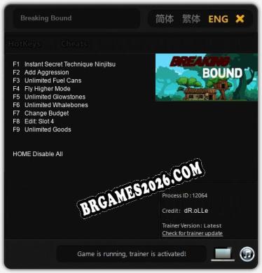 Cheats e trainer Breaking Bound +9 [Verificado funcionando]