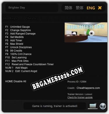 Cheats Brighter Day - Trainer v3.0 por CheatHappens.com