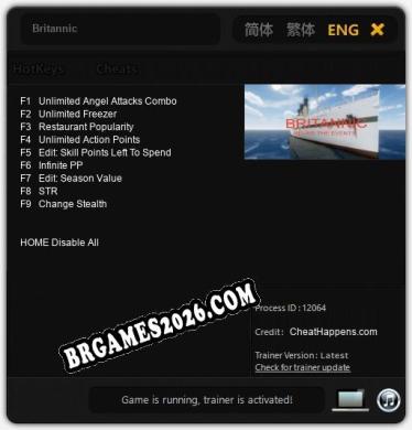 Britannic: Trainer Completo (v3.0.29)