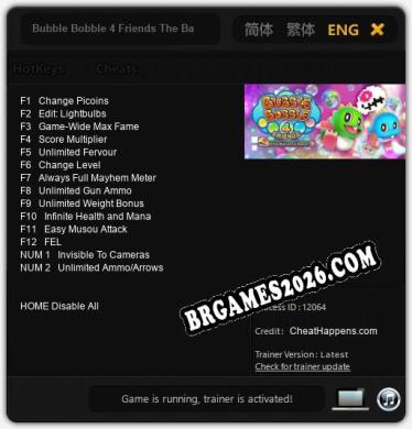 Trainer para Bubble Bobble 4 Friends The Barons Workshop [v1.0.3]