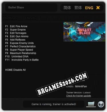 Bullet Blaze - Cheat Trainer +11 [Edição MrAntiFan]