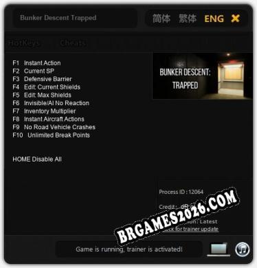 Bunker Descent Trapped - Cheat Trainer +10 [Edição dR.oLLe]