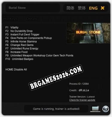 Burial Stone: Cheats, Trainer +10 [dR.oLLe]