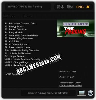 (BURIED TAPES) The Parking: TRAINER E CHEATS (V1.0.55)