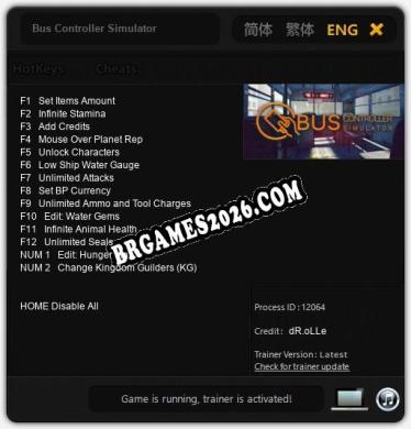 Trainer Bus Controller Simulator [PC] - 14 funções ativas