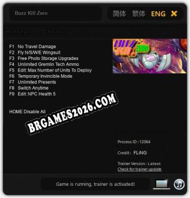 Buzz Kill Zero: Trainer Completo (v2.0.51)