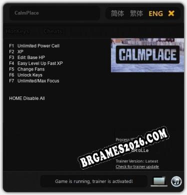 Trainer e cheats para CalmPlace - 7 opções