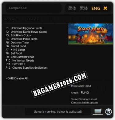 Camped Out: Trainer Atualizado v1.0 (todos os cheats)