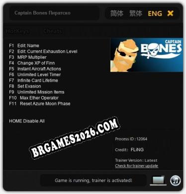 Captain Bones Пиратское Путешествие: TRAINER E CHEATS (V1.0.22)