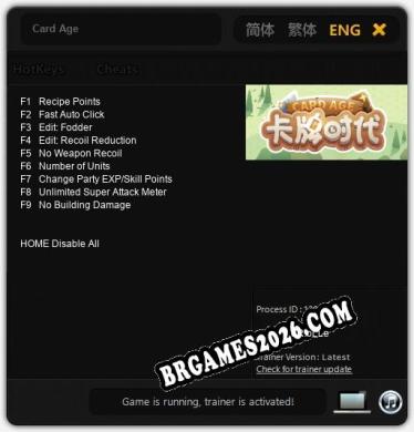 Trainer para Card Age [v1.0.3]