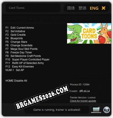 Card Toons: Trainer Gratuito (+13 cheats)