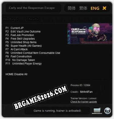 Cheats e trainer Carly and the Reaperman Escape from the Underworld +11 [Verificado funcionando]