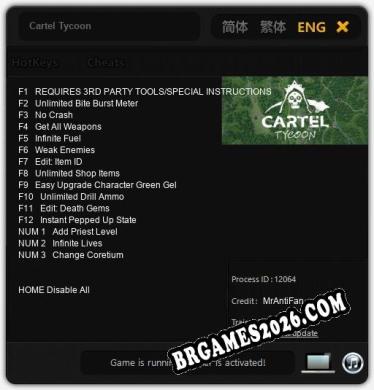 Cartel Tycoon: TRAINER E CHEATS (V1.0.16)
