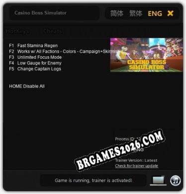 Trainer para Casino Boss Simulator [v1.0.4]