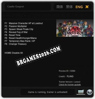 Castle Greyrot: TRAINER E CHEATS (V1.0.54)
