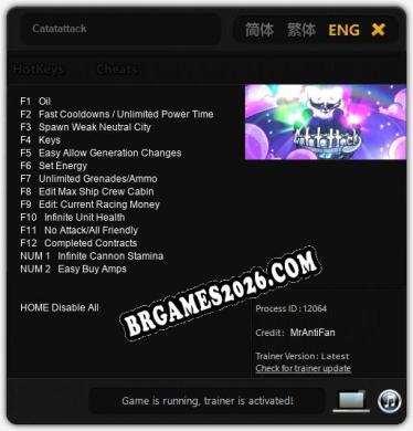 Cheats Catatattack - Trainer v2.0 por MrAntiFan