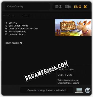 Cattle Country: TRAINER E CHEATS (V1.0.3)