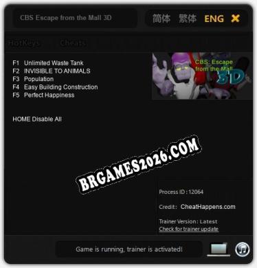 CBS Escape from the Mall 3D Trainer +5 by CheatHappens.com [Última versão]
