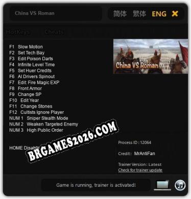 China VS Roman: Trainer +15 [v1.5]