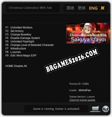 Trainer e cheats para Christmas Celebration With Sakuya Izayoi - 9 opções