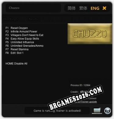Chuzzo: Trainer Gratuito (+8 cheats)