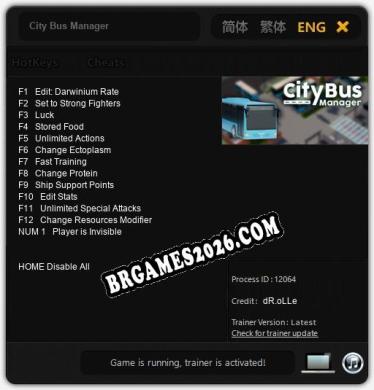 City Bus Manager: TRAINER E CHEATS (V1.0.73)