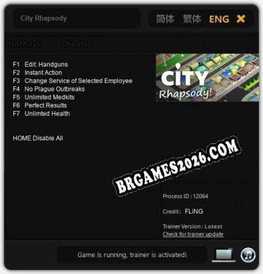 Trainer para City Rhapsody [v1.0.2]