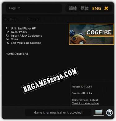 CogFire: Trainer Gratuito (+5 cheats)