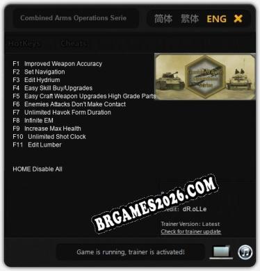 Combined Arms Operations Series - Trainer Funcional +11 funções