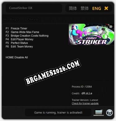 Cheats e trainer CometStriker DX +6 [Verificado funcionando]
