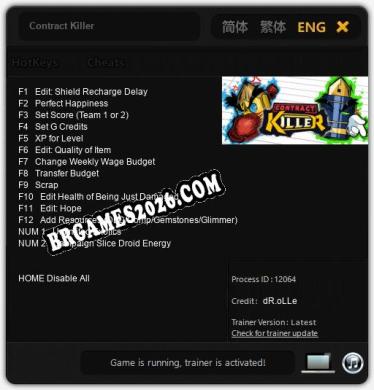 Contract Killer: Trainer +14 [v1.2]