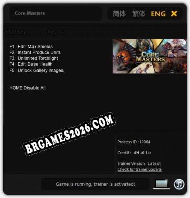 Core Masters: Trainer Completo (v2.0.87)