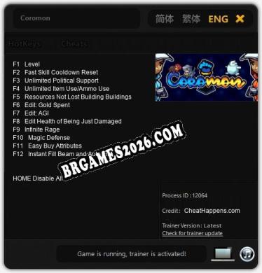 Coromon: Trainer +12 [v1.7]