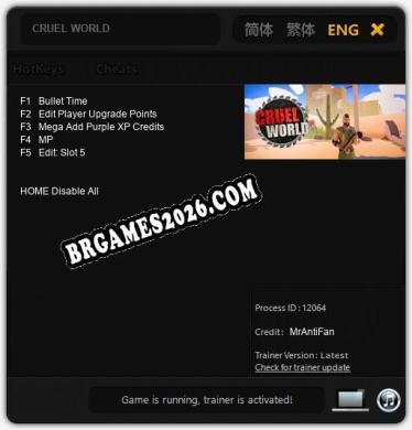 CRUEL WORLD Trainer +5 by MrAntiFan [Última versão]