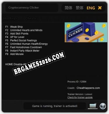 Cheats e trainer Cryptocurrency Clicker +9 [Verificado funcionando]