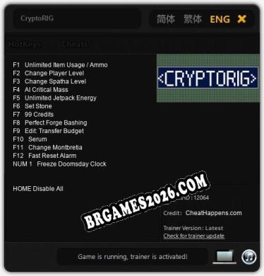 CryptoRIG - Cheat Trainer +13 [Edição CheatHappens.com]