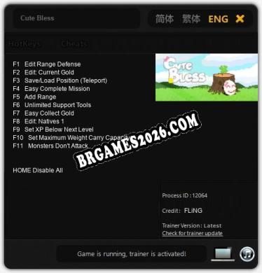 Cheats e trainer Cute Bless +11 [Verificado funcionando]