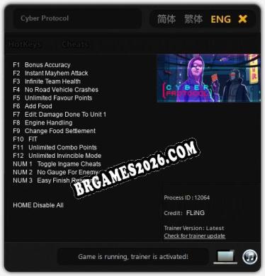 Cyber Protocol - Cheat Trainer +15 [Edição FLiNG]