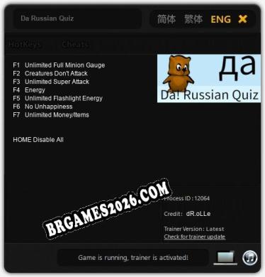 Da Russian Quiz: Trainer Gratuito (+7 cheats)