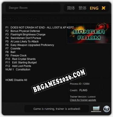 Danger Room: Cheats, Trainer +13 [FLiNG]