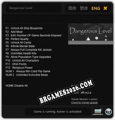 Dangerous Level Trainer +14 by dR.oLLe [Última versão]