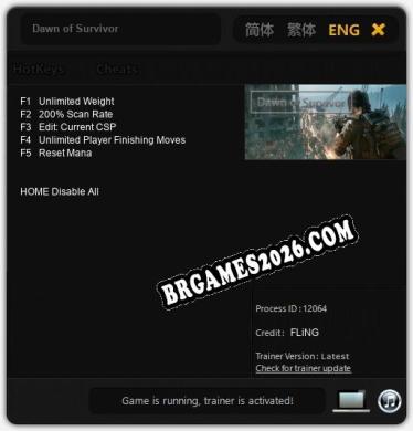 Trainer e cheats para Dawn of Survivor - 5 opções