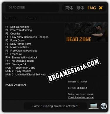 Cheats DEAD ZONE - Trainer v4.8 por dR.oLLe