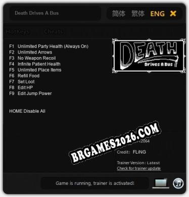 Cheats e trainer Death Drives A Bus +9 [Verificado funcionando]