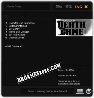 Death Game: Trainer Gratuito (+6 cheats)