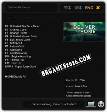 Trainer Deliver Us Home [PC] - 13 funções ativas