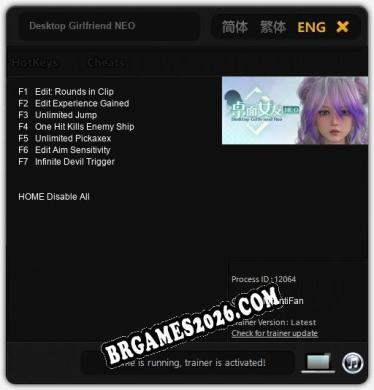 Desktop Girlfriend NEO - Cheat Trainer +7 [Edição MrAntiFan]