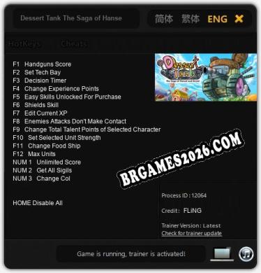 Cheats Dessert Tank The Saga of Hansel and Gretel Prologue - Trainer v2.2 por FLiNG