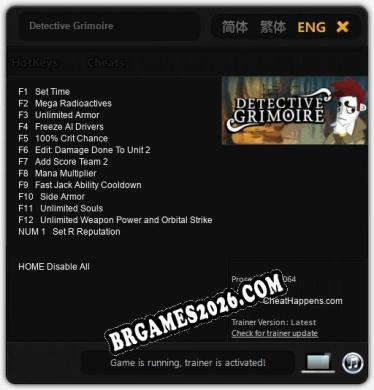 Cheats e trainer Detective Grimoire +13 [Verificado funcionando]