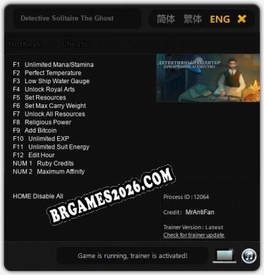 Trainer para Detective Solitaire The Ghost Agency [v1.0.5]